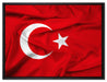 Turkey flag Türkei Flagge auf Leinwandbild gerahmt Größe 80x60