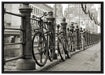 Fahrrad in Amsterdam auf Leinwandbild gerahmt Größe 100x70