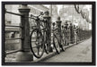 Fahrrad in Amsterdam auf Leinwandbild gerahmt Größe 60x40