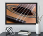 Gitarrensaiten Musik auf Leinwandbild gerahmt mit Kirschblüten