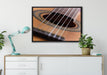 Gitarrensaiten Musik auf Leinwandbild gerahmt verschiedene Größen im Wohnzimmer