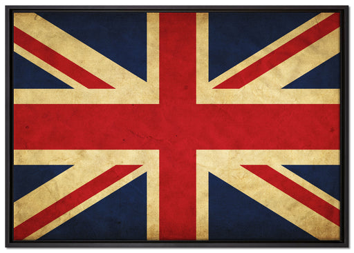 Großbritannien Flagge auf Leinwandbild gerahmt Größe 100x70