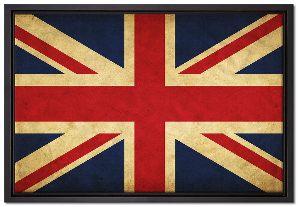 Großbritannien Flagge auf Leinwandbild gerahmt Größe 60x40