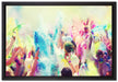 Farben Festival Holi Indien auf Leinwandbild gerahmt Größe 60x40