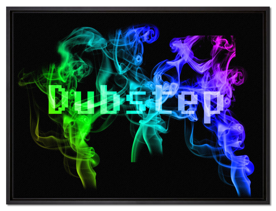 Electro music Dubstep Boxen auf Leinwandbild gerahmt Größe 80x60