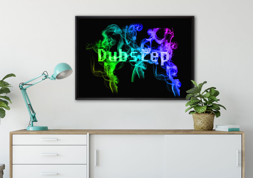 Electro music Dubstep Boxen auf Leinwandbild gerahmt verschiedene Größen im Wohnzimmer