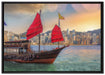 Segelschiff mit Segeln auf Leinwandbild gerahmt Größe 100x70