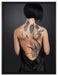 Sexy Dragon Tattoo auf Leinwandbild gerahmt Größe 80x60
