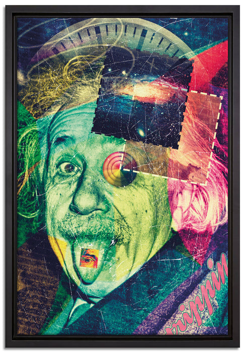 Einsteins secret auf Leinwandbild gerahmt Größe 60x40