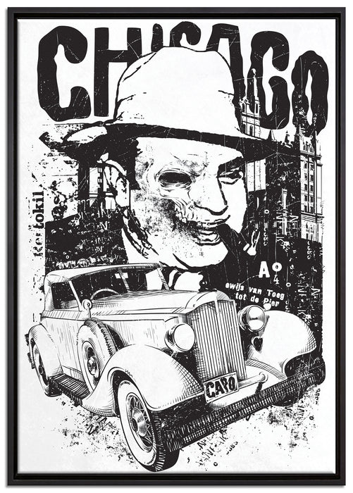 Chicago light auf Leinwandbild gerahmt Größe 100x70