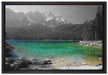 Eibsee vor der Zugspitze auf Leinwandbild gerahmt Größe 60x40