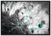 Wassertropfen auf Pusteblume auf Leinwandbild gerahmt Größe 100x70