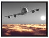 Flugzeug über Wolkenmeer auf Leinwandbild gerahmt Größe 80x60