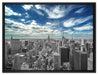 New York unter bewölktem Himmel auf Leinwandbild gerahmt Größe 80x60