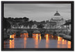 Petersdom am Abend auf Leinwandbild gerahmt Größe 60x40