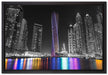 Skyline von Dubai bei Nacht auf Leinwandbild gerahmt Größe 60x40
