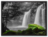 Wasserfall im Dschungel auf Leinwandbild gerahmt Größe 80x60