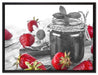 Erdbeeren Marmelade auf Leinwandbild gerahmt Größe 80x60