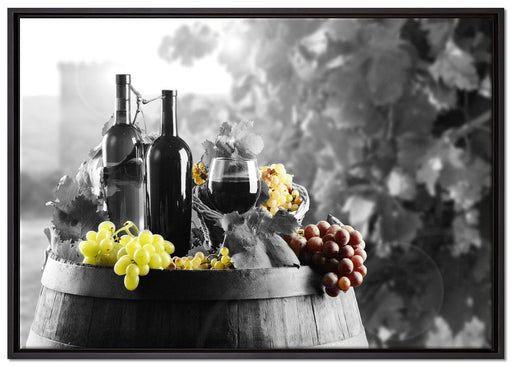 gemischte Auslese an Weintrauben auf Leinwandbild gerahmt Größe 100x70