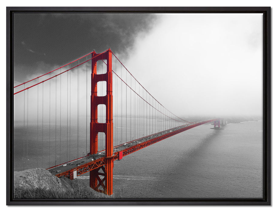 Golden Gate Bridge auf Leinwandbild gerahmt Größe 80x60