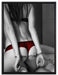 Sexy Frau in Unterwäsche auf Leinwandbild gerahmt Größe 80x60