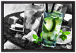 Caipirinhacocktails auf Tablett auf Leinwandbild gerahmt Größe 60x40