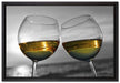 Wein in Gläsern am Meer auf Leinwandbild gerahmt Größe 60x40