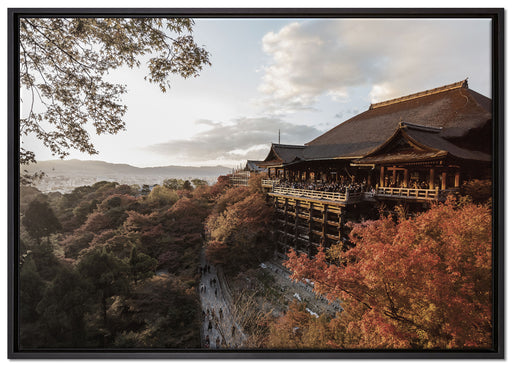Kiyomizu-dera Tempel in Kyoto auf Leinwandbild gerahmt Größe 100x70