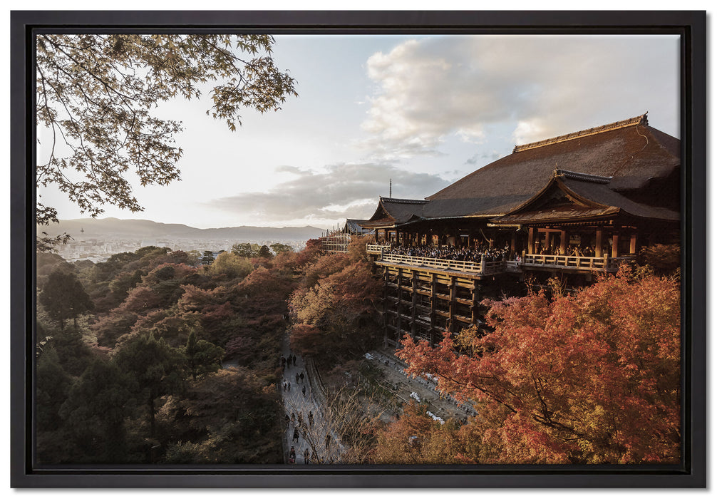 Kiyomizu-dera Tempel in Kyoto auf Leinwandbild gerahmt Größe 60x40