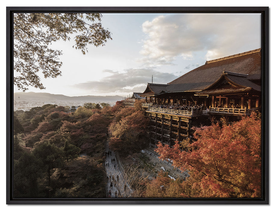 Kiyomizu-dera Tempel in Kyoto auf Leinwandbild gerahmt Größe 80x60