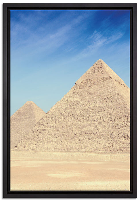 Ägypten Pyramiden Gizeh auf Leinwandbild gerahmt Größe 60x40