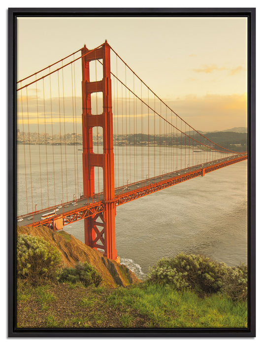 Golden Gate Bridge San Francisco auf Leinwandbild gerahmt Größe 80x60