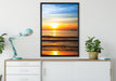 Malibu Beach Sonnenaufgang auf Leinwandbild gerahmt verschiedene Größen im Wohnzimmer