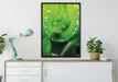 Grüne giftige Schlange auf Leinwandbild gerahmt verschiedene Größen im Wohnzimmer