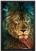 New Art Löwe auf Leinwandbild gerahmt Größe 60x40