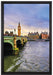 Themse London Big Ben auf Leinwandbild gerahmt Größe 60x40