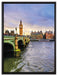 Themse London Big Ben auf Leinwandbild gerahmt Größe 80x60
