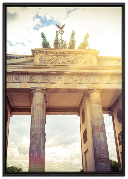 Brandenburger Tor Berlin auf Leinwandbild gerahmt Größe 100x70