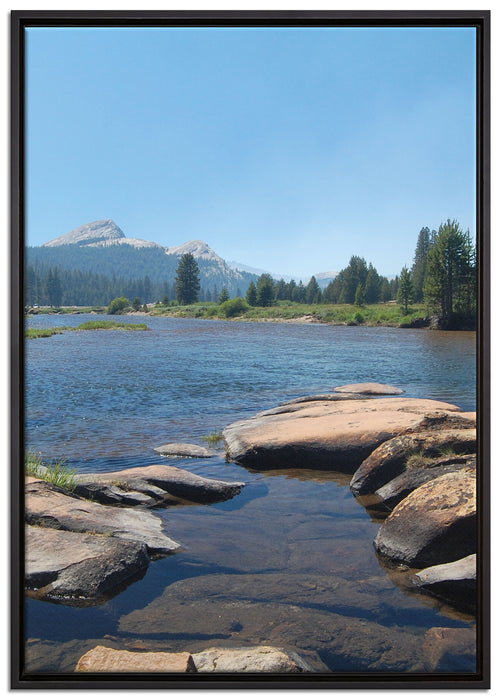 Tuolumne River Yosemite auf Leinwandbild gerahmt Größe 100x70