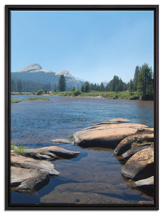 Tuolumne River Yosemite auf Leinwandbild gerahmt Größe 80x60