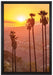 Palmen im Sonnenuntergang auf Leinwandbild gerahmt Größe 60x40