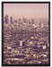 Los Angeles City Skyline auf Leinwandbild gerahmt Größe 80x60