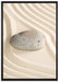 Stein im Sandmuster auf Leinwandbild gerahmt Größe 100x70
