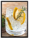 Gin Tonic Drinks auf Leinwandbild gerahmt Größe 80x60