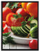 Obst Gemüse Gurke Tomaten auf Leinwandbild gerahmt Größe 80x60