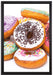 Donut Kuchen Liebesperlen auf Leinwandbild gerahmt Größe 60x40
