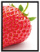 Erdbeere Strawberry Obst auf Leinwandbild gerahmt Größe 80x60