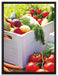 Obst Gemüse Gurke Tomaten auf Leinwandbild gerahmt Größe 80x60