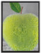 grüner Apfel Obst Früchte auf Leinwandbild gerahmt Größe 80x60