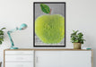 grüner Apfel Obst Früchte auf Leinwandbild gerahmt verschiedene Größen im Wohnzimmer